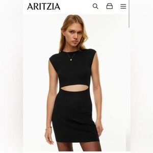 Aritzia Wilfred Free 2XS ribbed cutout dress